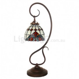 7 Inch Baroque Stained Glass Table Lamp