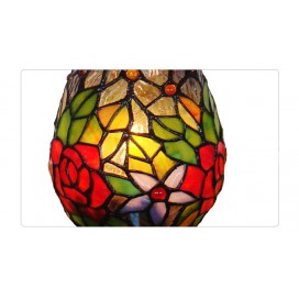 12 Inch Rose Stained Glass Table Lamp