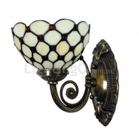 7 Inch Retro 1 Light Palace Stained Glass Wall light