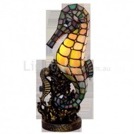 Seahorse Stained Glass Table Lamp