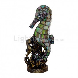 Seahorse Stained Glass Table Lamp