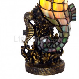 Seahorse Stained Glass Table Lamp