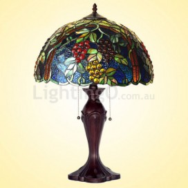 17 Inch Rural Stained Glass Table Lamp