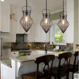 1 Light Vintage Glass Loft Pendant Light