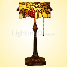10 Inch Rural Grape Stained Glass Table Lamp