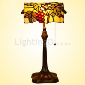 10 Inch Rural Grape Stained Glass Table Lamp