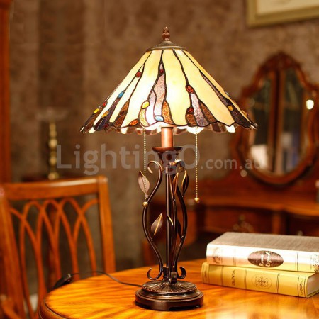 15 Inch Retro Stained Glass Table Lamp