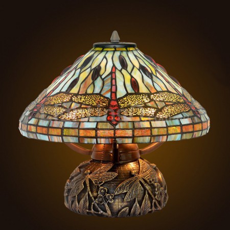 Dragonfly Stained Glass Table Lamp