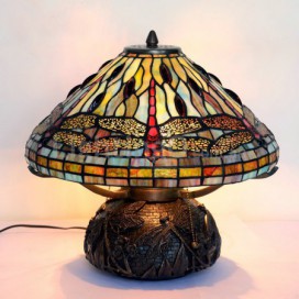 Dragonfly Stained Glass Table Lamp