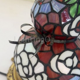 Retro Gourd Stained Glass Table Lamp