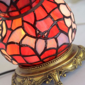 Retro Gourd Stained Glass Table Lamp