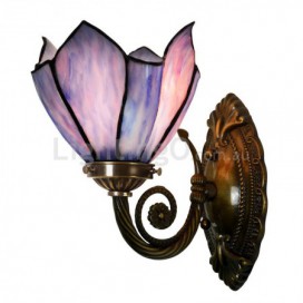 7 Inch Rural 1 Light Stained Glass Wall light