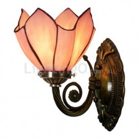 7 Inch Rural 1 Light Stained Glass Wall light
