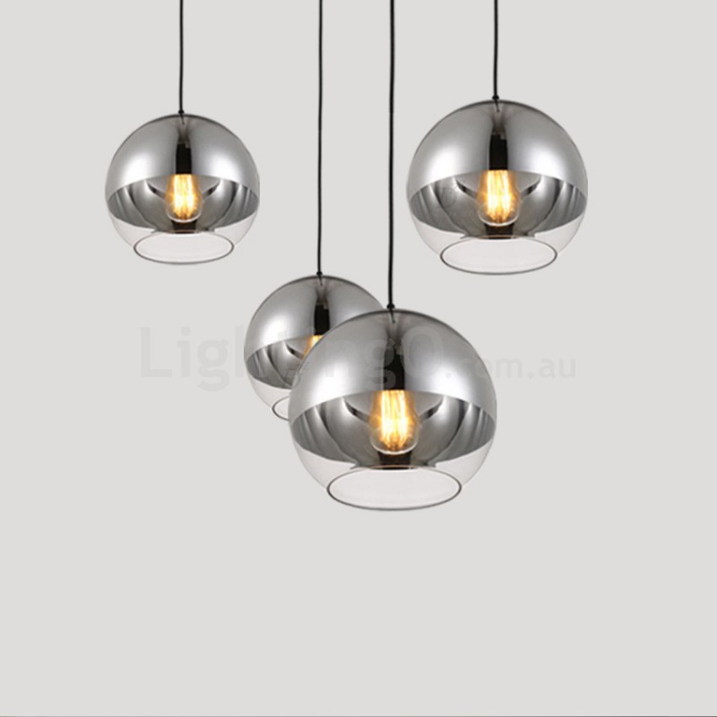 1 Light Modern Contemporary Plating Glass Pendant Light