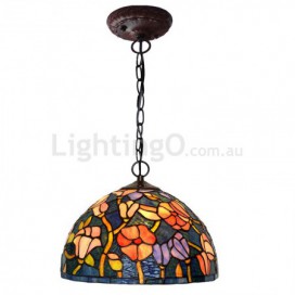 12 Inch Stained Glass Pendant Light