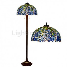 20 Inch Wisteria Stained Glass Floor Lamp