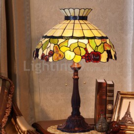 18 Inch Fruit Stained Glass Table Lamp