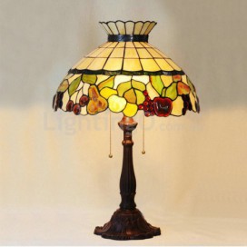 18 Inch Fruit Stained Glass Table Lamp