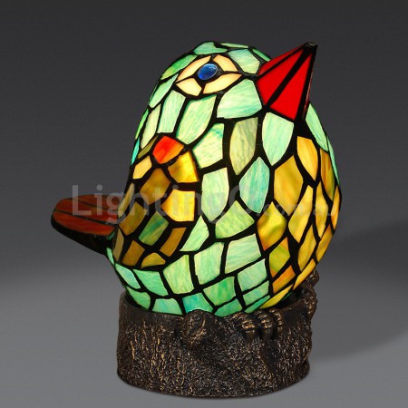 Bird Stained Glass Table Lamp