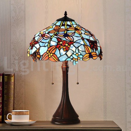 16 Inch Retro Stained Glass Table Lamp