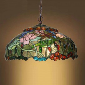 20 Inch Stained Glass Pendant Light