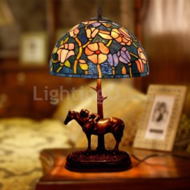 12 Inch Rural Stained Glass Table Lamp