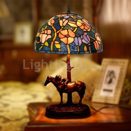 12 Inch Rural Stained Glass Table Lamp