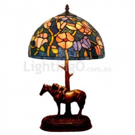 12 Inch Rural Stained Glass Table Lamp