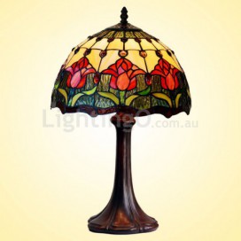 12 Inch Tulip Stained Glass Table Lamp