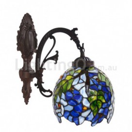 10 Inch Retro 1 Light Rural Stained Glass Wall light