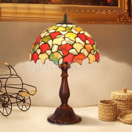 12 Inch Maple Leaf Stained Glass Table Lamp