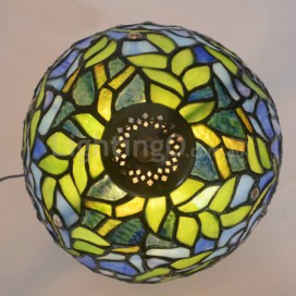 8 Inch Rural Wisteria Stained Glass Pendant Light