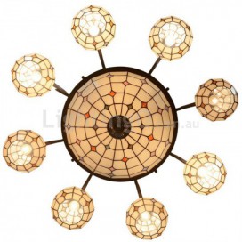 8+1 Light Chandelier Stained Glass Chandelier