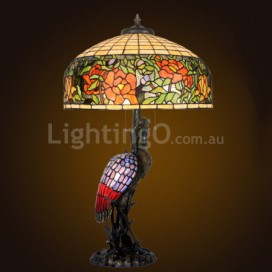 20 Inch Rose Stained Glass Table Lamp