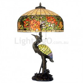 20 Inch Rose Stained Glass Table Lamp