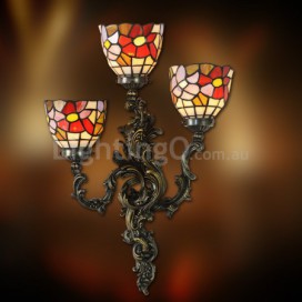 Rural Rustic Retro Stained Glass Wall light