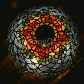 19 Inch Rose Stained Glass Table Lamp