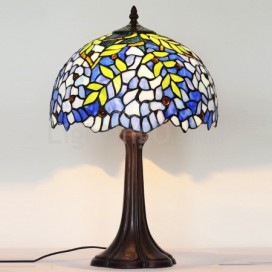 12 Inch Retro Wisteria Stained Glass Table Lamp