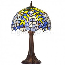 12 Inch Retro Wisteria Stained Glass Table Lamp