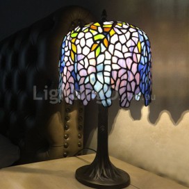 10 Inch Wisteria Stained Glass Table Lamp