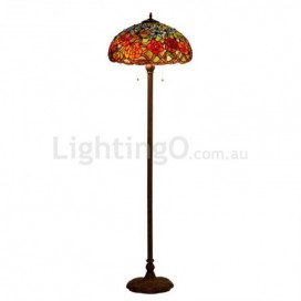 18 Inch Retro Stained Glass Floor Lamp