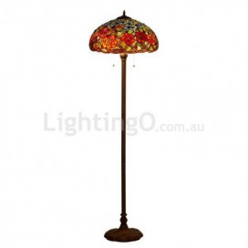 18 Inch Retro Stained Glass Floor Lamp