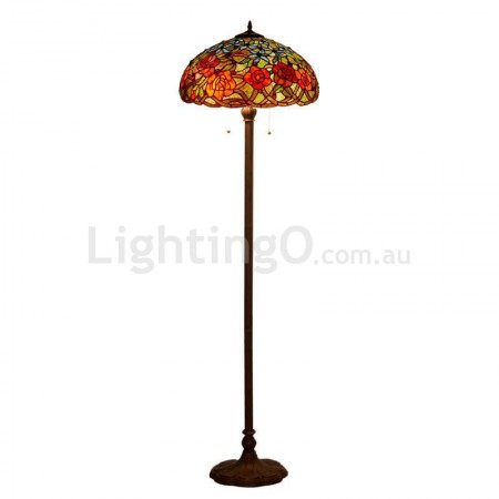 18 Inch Retro Stained Glass Floor Lamp