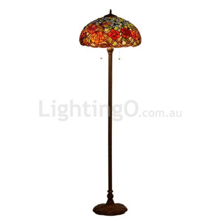 18 Inch Retro Stained Glass Floor Lamp