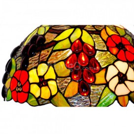 12 Inch Grape Stained Glass Table Lamp