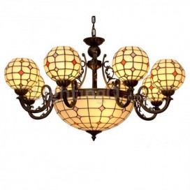 8+1 Light Chandelier Stained Glass Chandelier