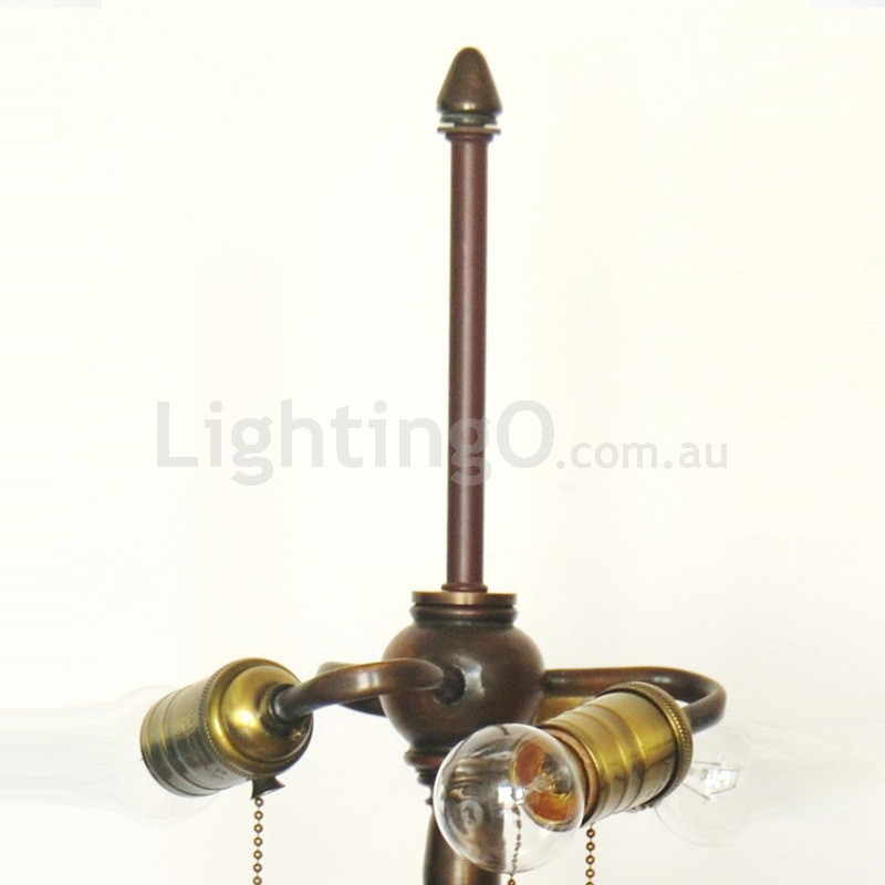 20 Inch Dragonfly Stained Glass Table, Bronze Stained Glass Table Lamps Australia