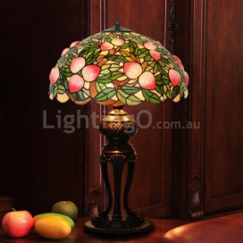 20 Inch Rustic Rural Stained Glass Table Lamp