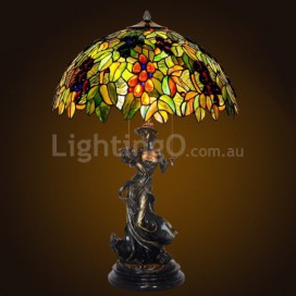 Rural Grape Stained Glass Table Lamp