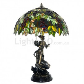 Rural Grape Stained Glass Table Lamp